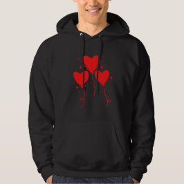 Tagesdesign niedliches rotes Herz Hoodie