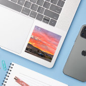 Tagesende Vinyl Aufkleber (Laptop mit iPhone)