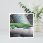 Tagesgecko-Quadrat-Einladungen Madagaskars riesige Einladung (Stehend Vorderseite)