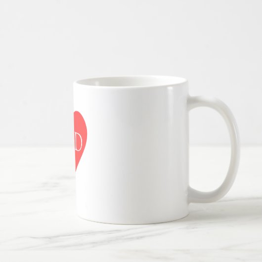 Tagesgeschenk des roten Herzvaters Kaffeetasse (Rechts)