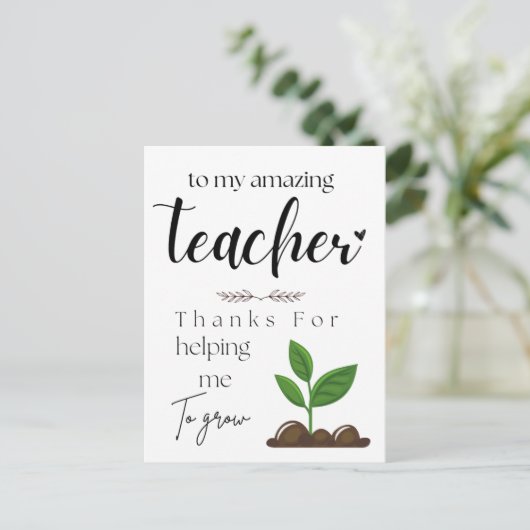 Tagesgeschenk für Lehrer Postkarte (Stehend Vorderseite)