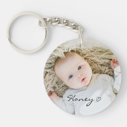 Tagesgeschenk für Mama, personalisierter Foto Schlüsselanhänger (Vorderseite)