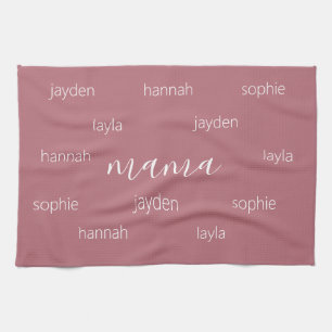 Tagesgeschenk für personalisierte Mütter für Mama Geschirrtuch