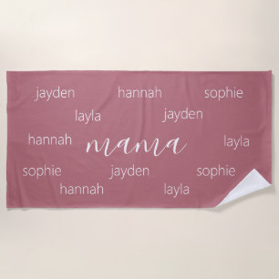 Tagesgeschenk für personalisierte Mütter für Mama Strandtuch