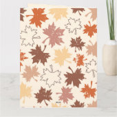 Tagesgestaltung der Erntedank, natürliche Blätter  Karte (Rückseite)