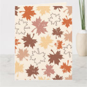 Tagesgestaltung der Erntedank, natürliche Blätter  Karte (Vorderseite)