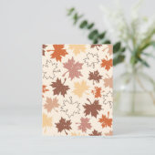 Tagesgestaltung der Erntedank, natürliche Blätter  RSVP Karte (Stehend Vorderseite)