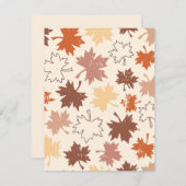 Tagesgestaltung der Erntedank, natürliche Blätter  RSVP Karte (Vorne/Hinten)