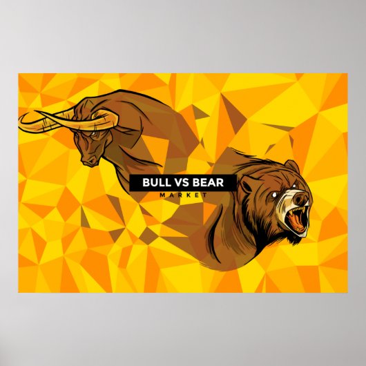 Tageshändler Geschenk - Bull und Bär Markt Poster (Vorne)