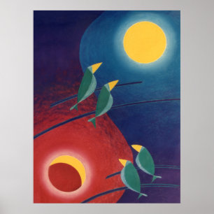 Tagesherein - Tagesheraus bunte abstrakte Poster