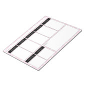 Tageskalender-Notizblock mit rosa Punkten Notizblock (angewinkelt)