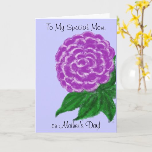 Tageskarte der lila Blume Karte (Gelbe Blume)