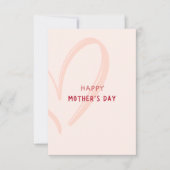 Tageskarte der rosa Herzmutter Dankeskarte (Vorderseite)