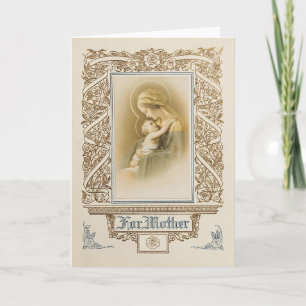 Tageskarte der Vintagen religiösen Mutter Karte