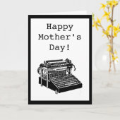 Tageskarte der Vintagen Schreibmaschine Karte (Gelbe Blume)