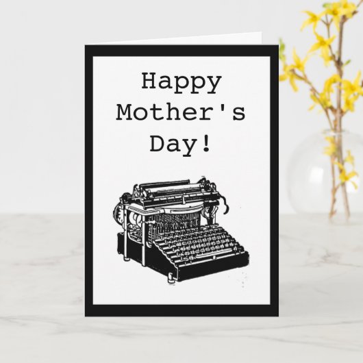 Tageskarte der Vintagen Schreibmaschine Karte (Gelbe Blume)