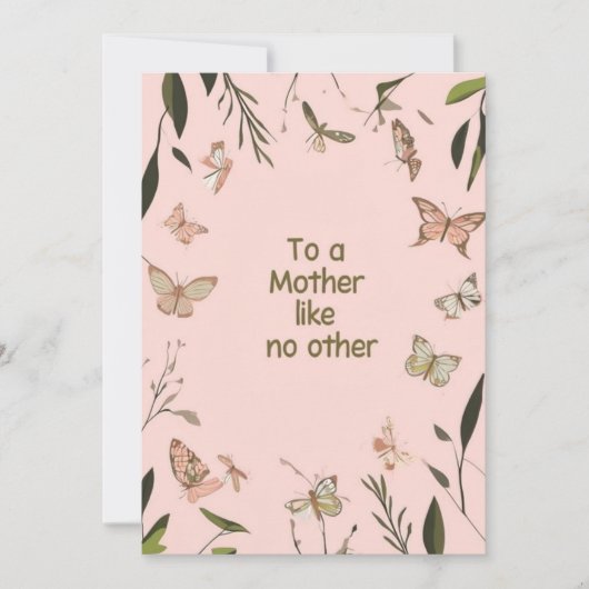 Tageskarte der Whimsisikrosa Mütter Einladung (Vorderseite)