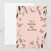 Tageskarte der Whimsisikrosa Mütter Einladung (Vorne/Hinten)