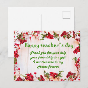 Tageskarte des Lehrers Postkarte