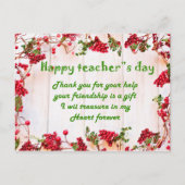 Tageskarte des Lehrers Postkarte (Vorderseite)