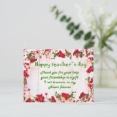 Tageskarte des Lehrers Postkarte (Stehend Vorderseite)