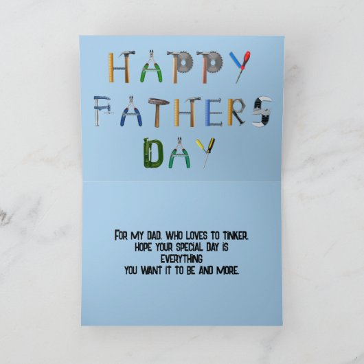 TAGESKARTE DES TOOLMANN DANKESKARTE (Innenseite)