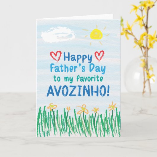 Tageskarte des Vaters für Avozinho Karte (Gelbe Blume)