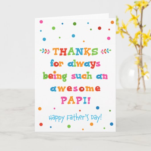 Tageskarte des Vaters für Papi Karte (Gelbe Blume)