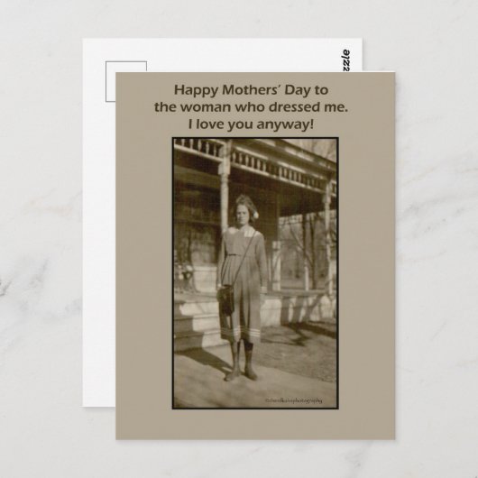 Tageskarte des Vintagen Fotos Postkarte (Vorne/Hinten)