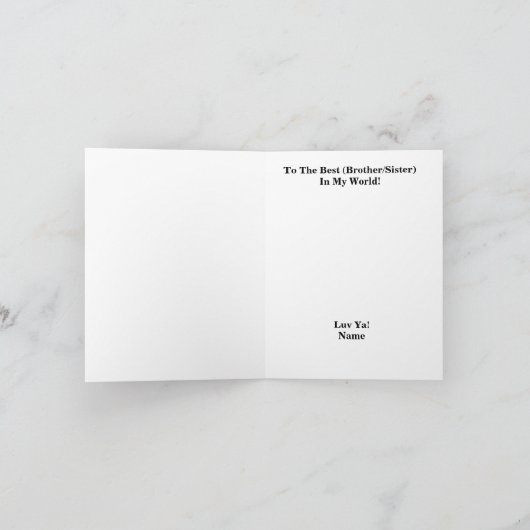 Tageskarte für Brüder oder Schwester Karte (Innenseite)