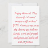 Tageskarte für Frauen Feiertagskarte (Rückseite)