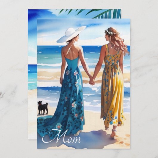 Tageskarte für Frauen mit blauer und gelber Wasser (Vorne/Hinten)