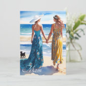 Tageskarte für Frauen mit blauer und gelber Wasser (Stehend Vorderseite)