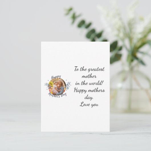 Tageskarte für glückliche Mütter Postkarte (Stehend Vorderseite)