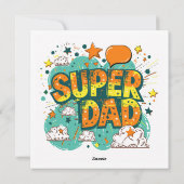 Tageskarte für glücklichen Vater Feiertagskarte (Rückseite)