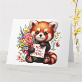 Tageskarte für hübsche rote Bärenmütter Karte (Gelbe Blume)