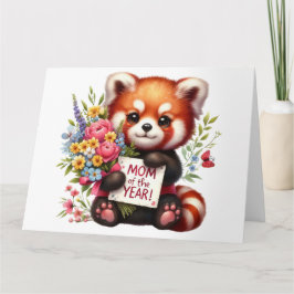 Tageskarte für hübsche rote Bärenmütter Karte