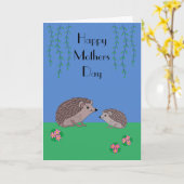 Tageskarte für Igel und Mütter Karte (Gelbe Blume)