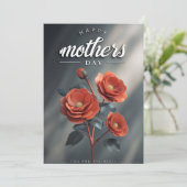 Tageskarte für moderne Blumenmütter Einladung (Stehend Vorderseite)