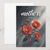 Tageskarte für moderne Blumenmütter Einladung (Vorne/Hinten)