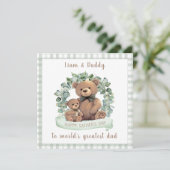 Tageskarte für niedliche Bärenjunge Karte (Stehend Vorderseite)