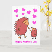 Tageskarte für niedliche Igel Karte (Gelbe Blume)