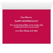 Tageskarte für personalisierte Rotfüßler (Innenansicht Horizontal (Unten))