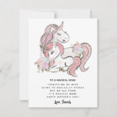 Tageskarte für Rosa Blütenmütter Feiertagskarte (Vorderseite)