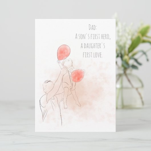 Tageskarte für Vater und Kind Einladung (Stehend Vorderseite)