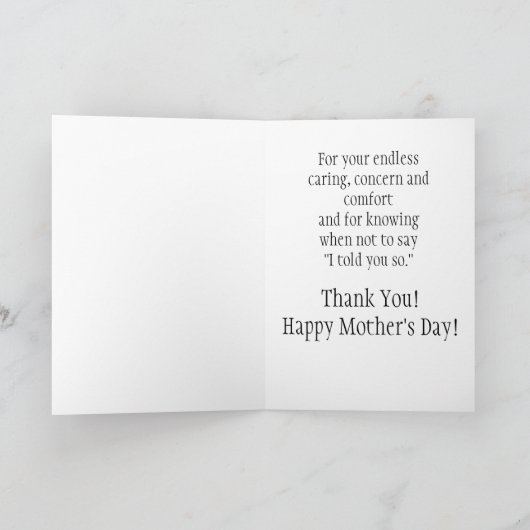 Tageskarte für Vintage Mama Karte (Innenseite)