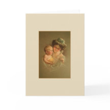 Tageskarte für Vintage Mutter und Kind