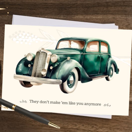 Tageskarte für Vintage Väter Einladung