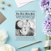 Tageskarte für Vintage Zeitungsmütter Acryleinladungen (In Situ (Hochzeit))