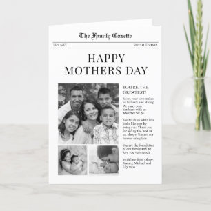 Tageskarte für Zeitung Happy Mütter Feiertagskarte